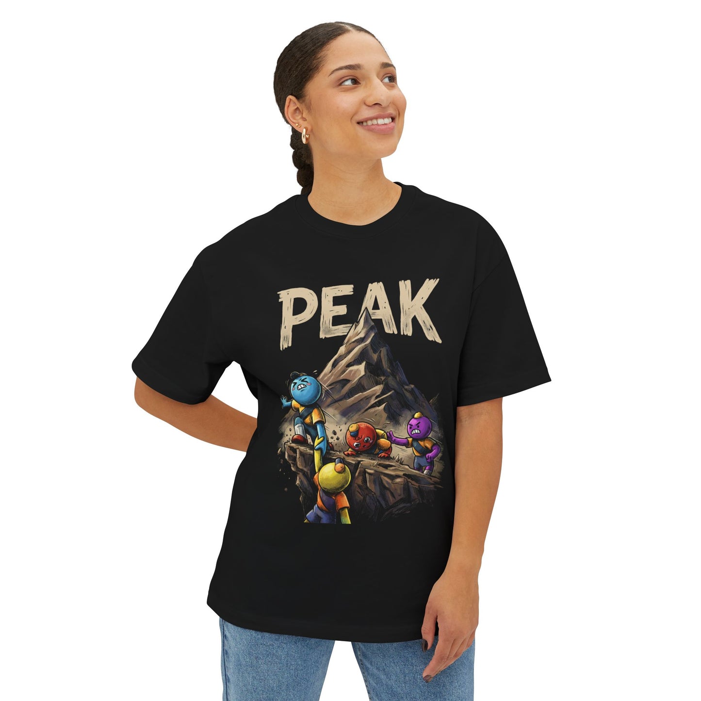 Peak Game: Mountain Climbing Co-op Survival Premium Oversized Unisex T-Shirt
