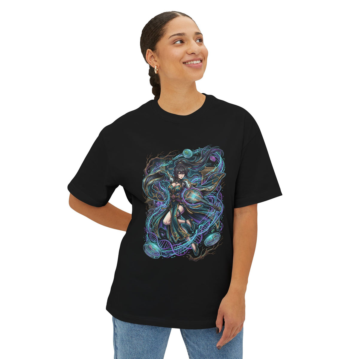 Honkai Star Rail Ruan Mei DNA Ribbons Fan Art Oversized T-Shirt