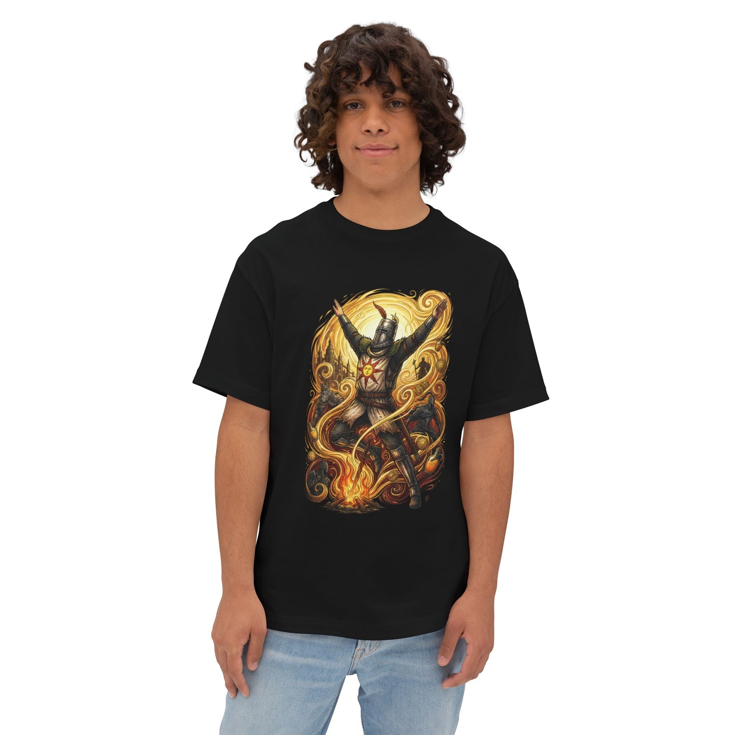 Solaire of Astora Praise the Sun Knight Premium Oversized Unisex T-Shirt