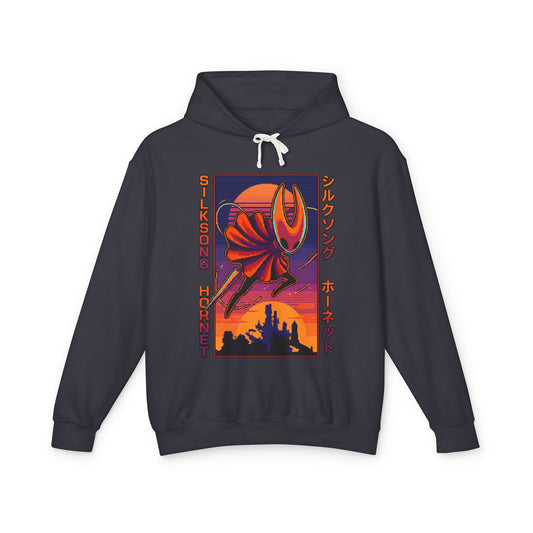 Hornet Silksong Vaporwave – Neon Needle Princess Unisex Premium Hoodie
