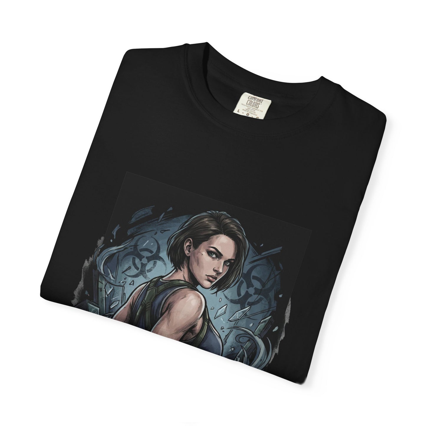 Jill Valentine Design Shirt | Blue Beret Tactical Vest Zombie Slayer Fan Tee Premium T-Shirt