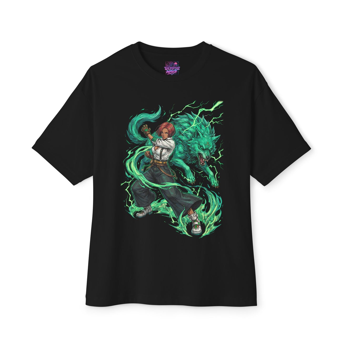 Giovanna Guilty Gear Strive: Energetic Smile Wolf Tail Premium Oversized Unisex T-Shirt