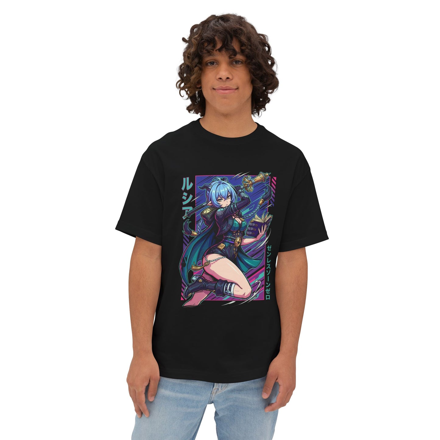 Zenless Zone Zero Lucia Elowen Vaporwave Prosthetic Premium Oversized Unisex T-Shirt