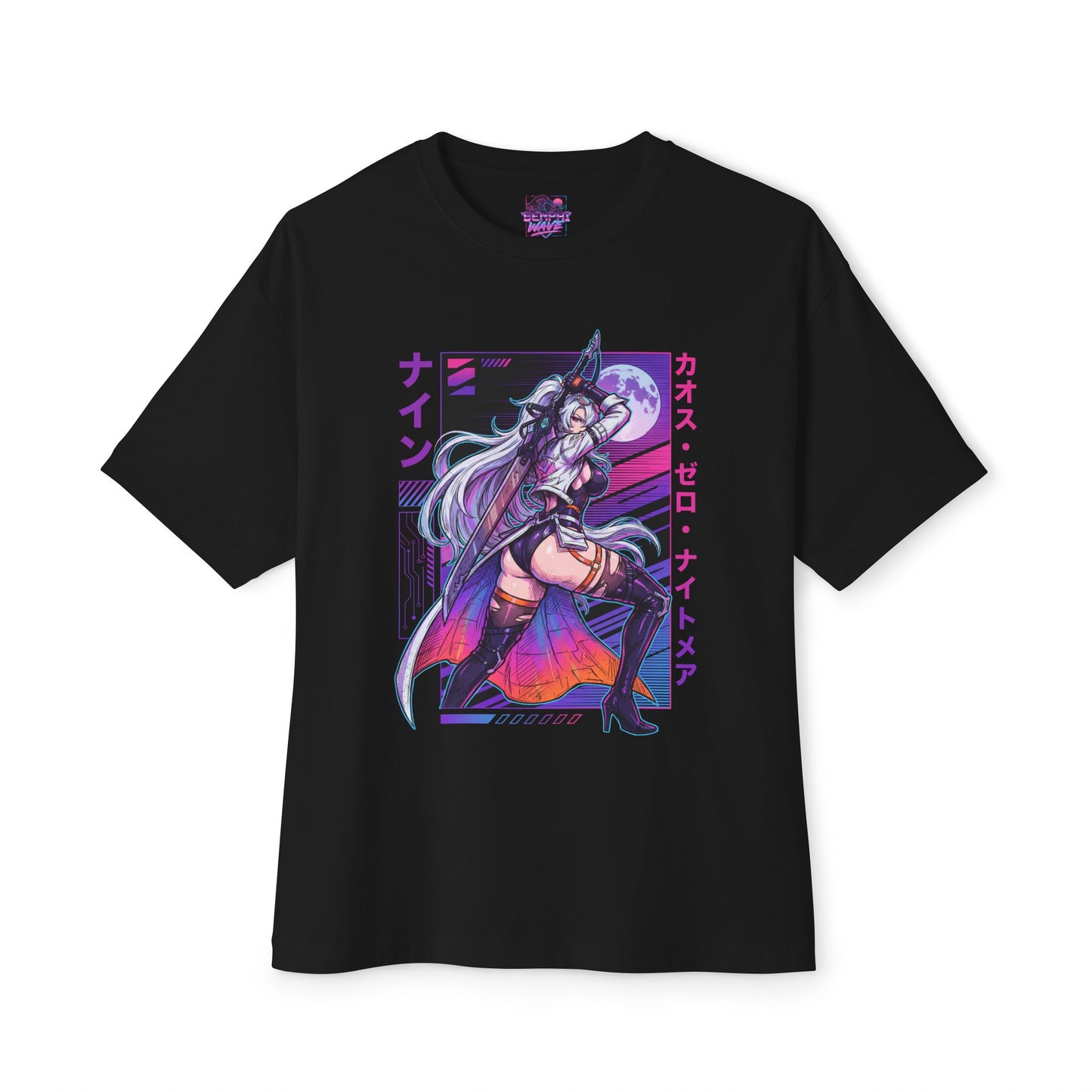 Nine Chaos Zero Nightmare Vanguard Mercenary Big Sword Galaxy Top Fan Art Portrait Premium Oversized Unisex T-Shirt