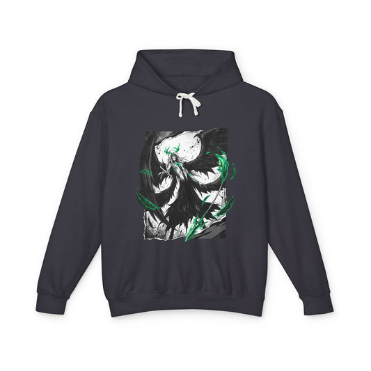 Ulquiorra Green Eyed Melancholy Fighter Art – Thick Eyebrows Perpetual Frown Style Unisex Premium Hoodie