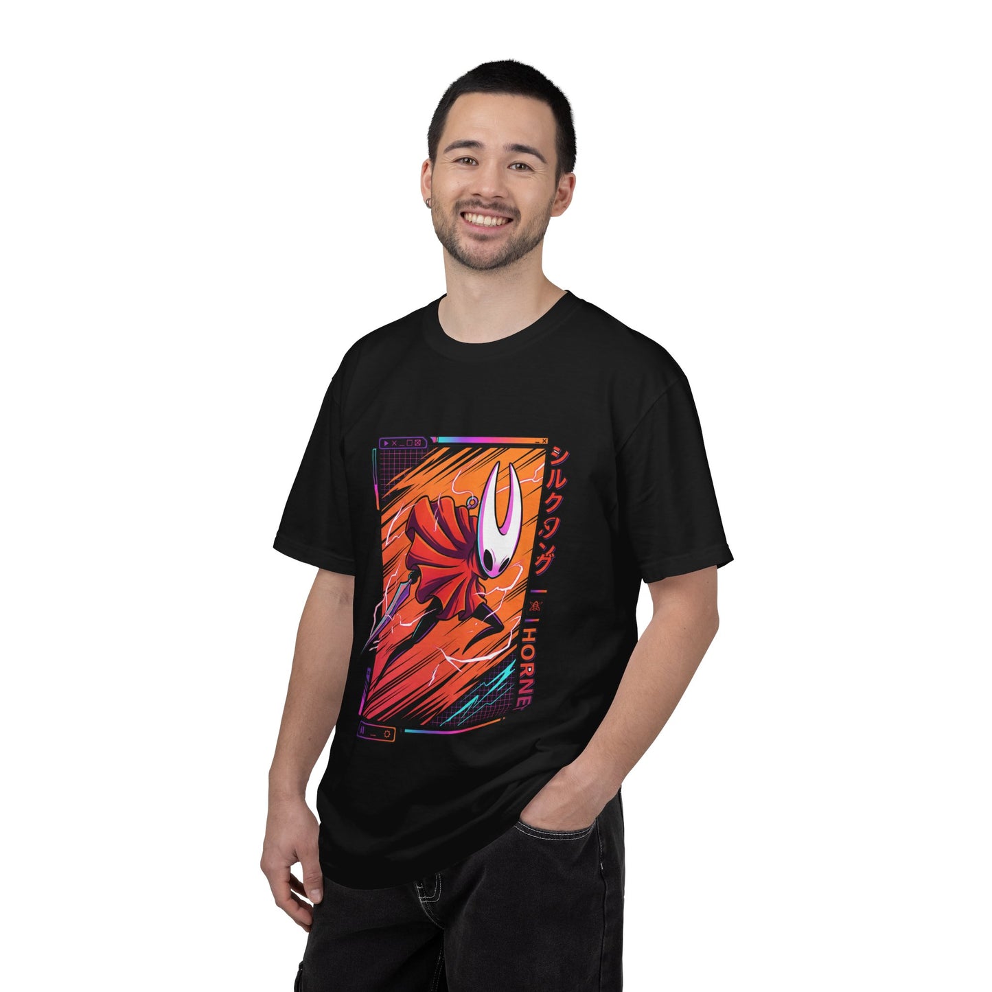 Neon Red Cloak Hornet – 80s Vaporwave Edition Premium T-Shirt