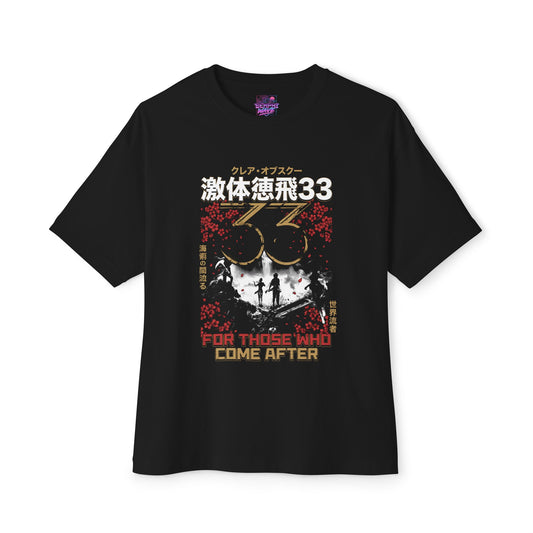 Expedition 33 Streetwear: Gorgeous Red Petal Bloom Premium Oversized Unisex T-Shirt