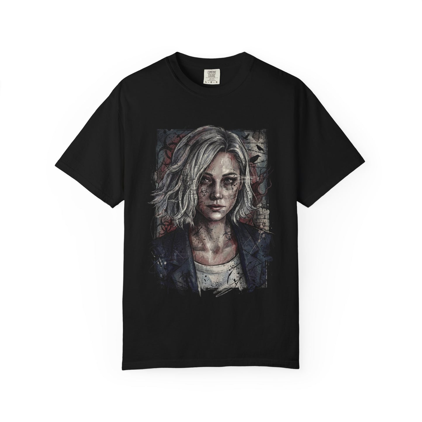 Grace Ashcroft Resident Evil Requiem Powerless Tension Portrait Premium T-Shirt