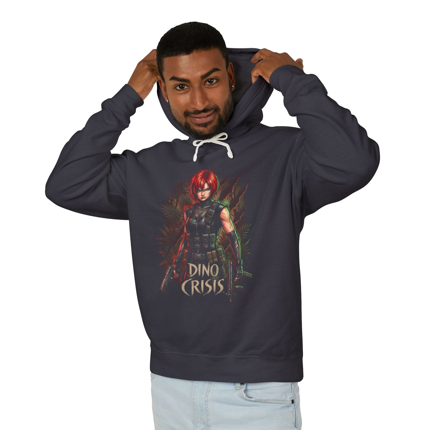 Dino Crisis Regina 1999 PS1 Classic Cover Art Unisex Premium Hoodie