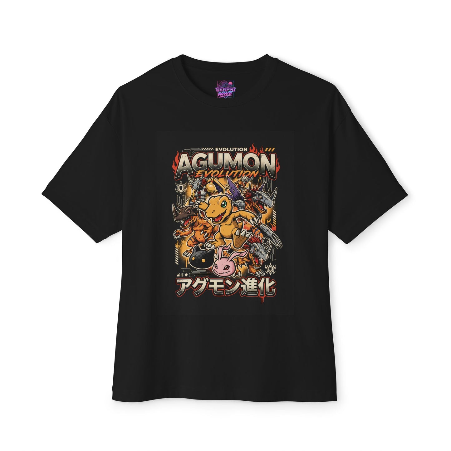 Digimon Agumon: Rookie Flame Dinosaur Legend Premium Oversized Unisex T-Shirt