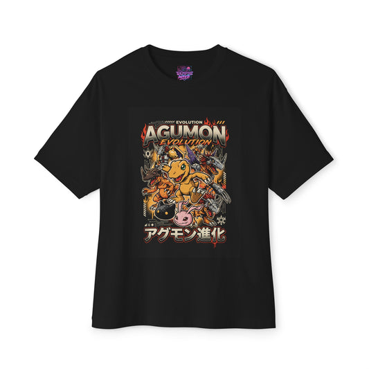 Digimon Agumon: Rookie Flame Dinosaur Legend Premium Oversized Unisex T-Shirt