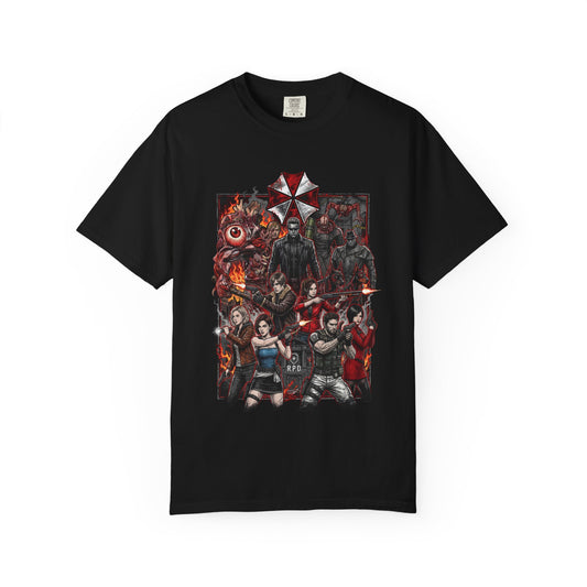 Chris Redfield Ada Wong Resident Evil Nemesis Mr X Villains Art Premium T-Shirt