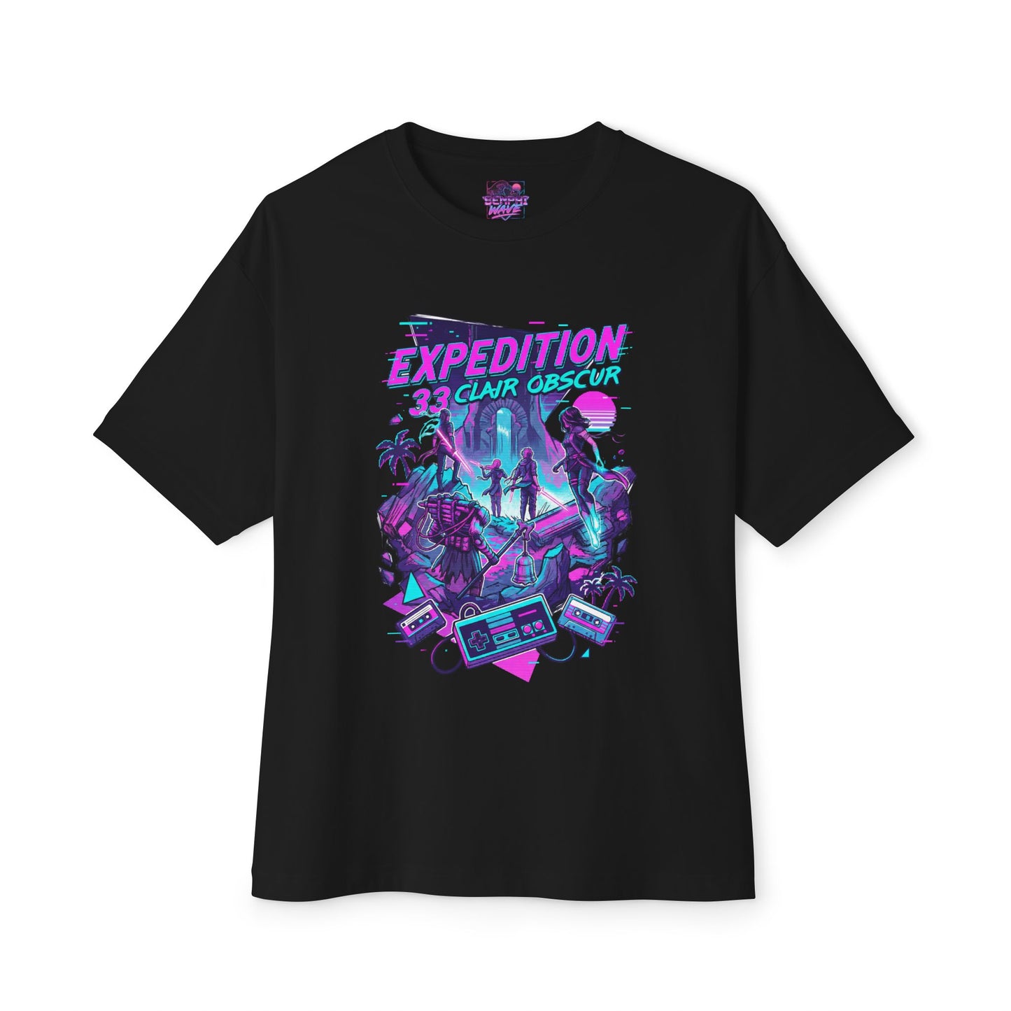 Clair Obscur Paintress Boss Retro Pixel Expedition Facing Design Premium Oversized Unisex T-Shirt
