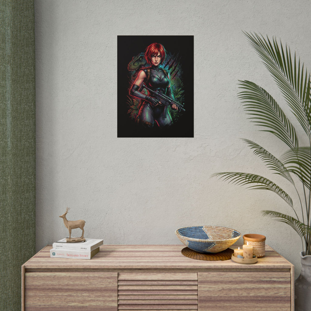 Dino Crisis Regina Red Hair Tactical Gear Portrait Poster