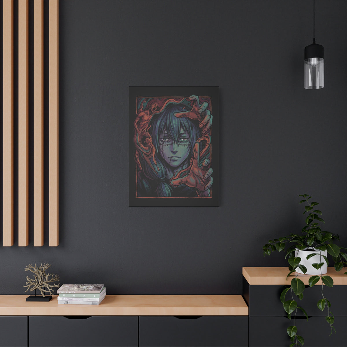 Jujutsu Kaisen Mahito Patchwork Face Canvas Print