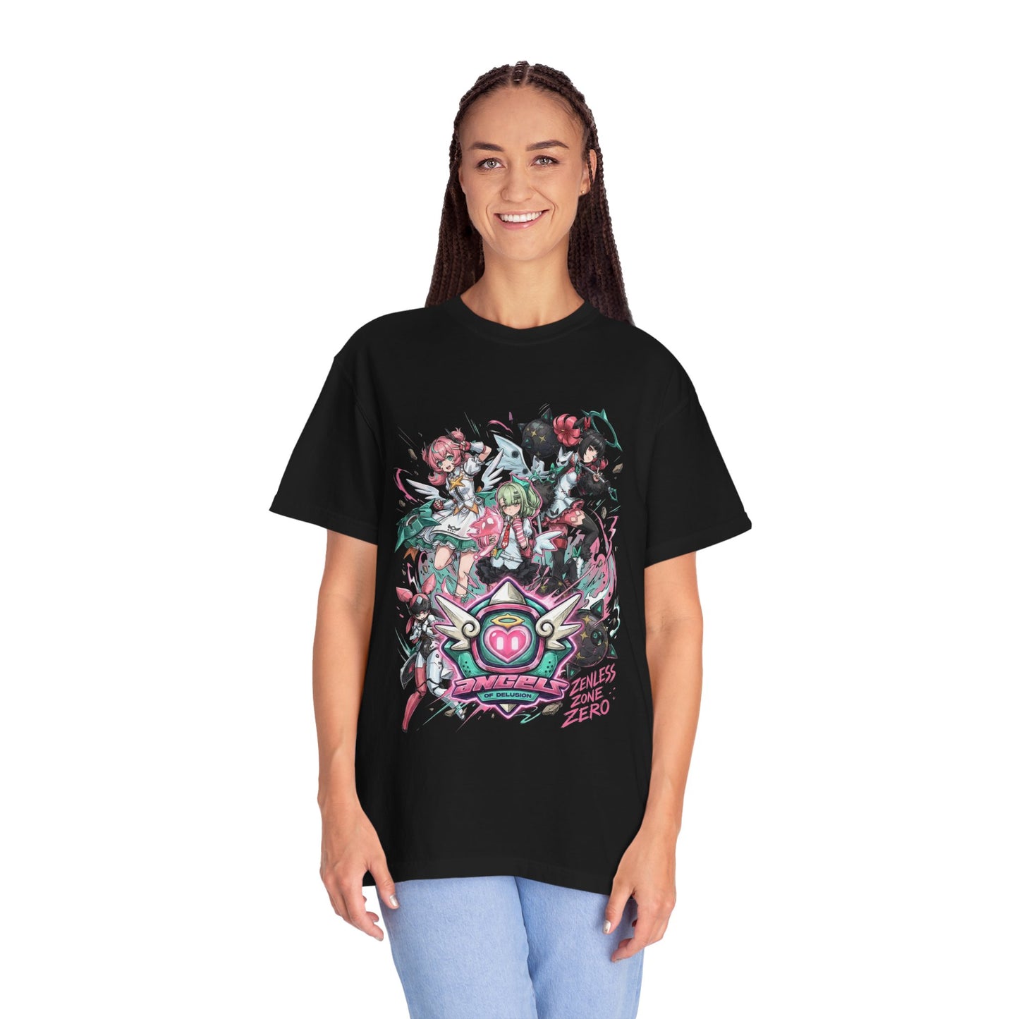 Angels of Delusion ZZZ Sunna Hammer Bubblegum Portrait Premium T-Shirt