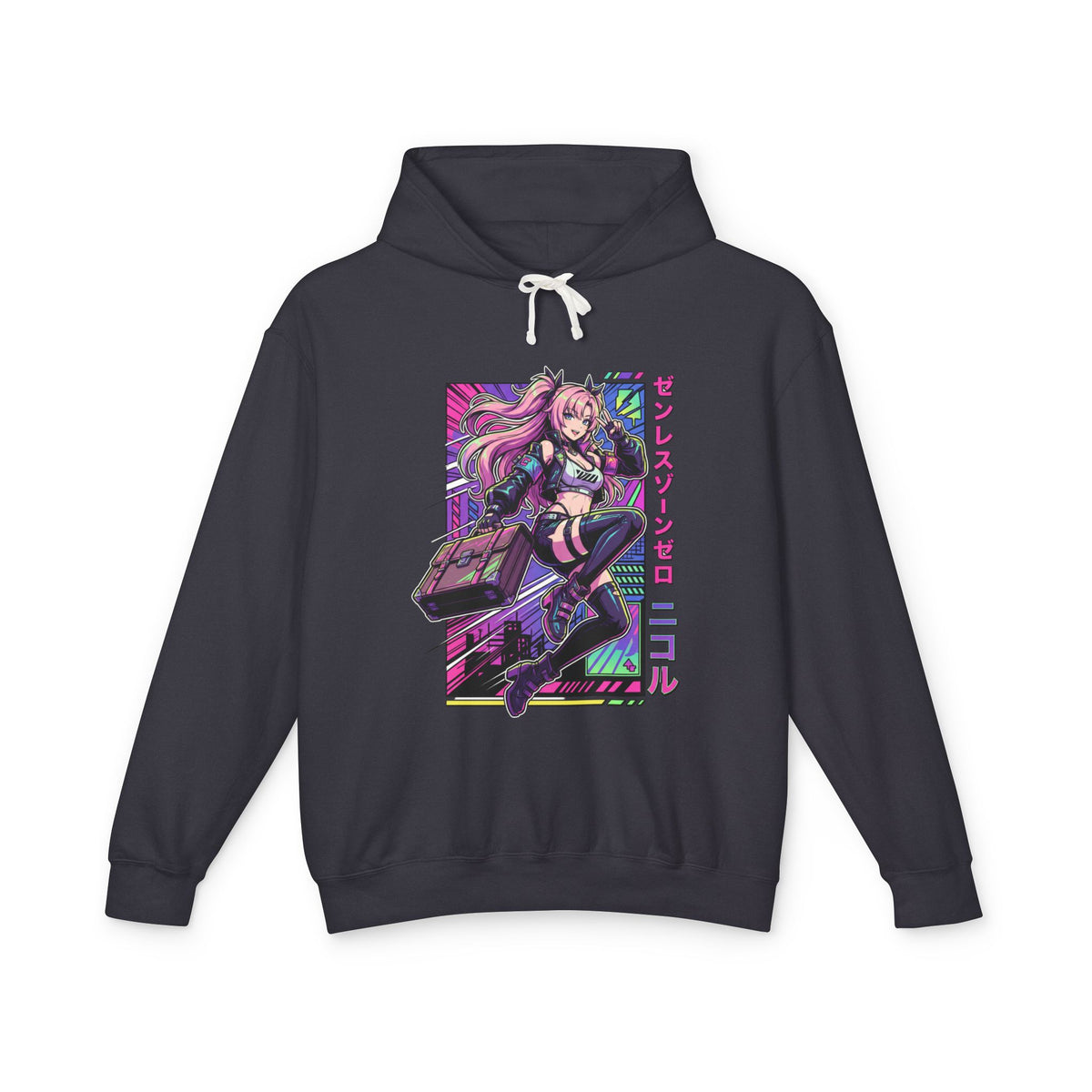 Zenless Zone Zero Nicole Demara Neon City Briefcase Fan Art Hoodie