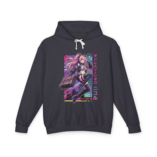 Zenless Zone Zero Nicole Demara Neon City Briefcase Fan Art Hoodie