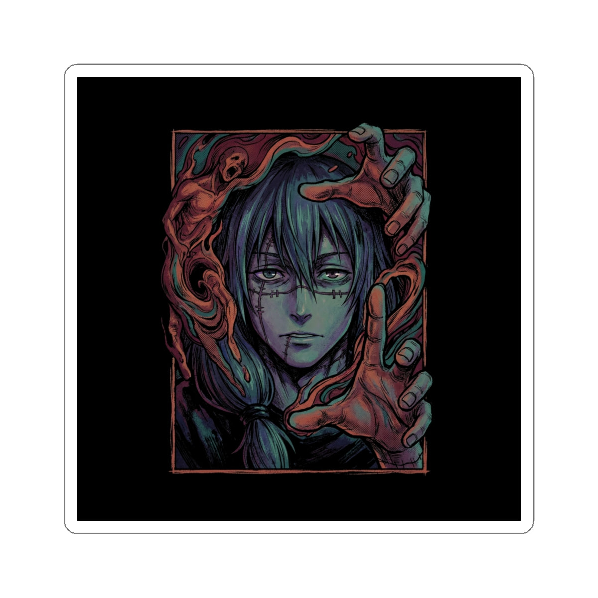 Jujutsu Kaisen Mahito Patchwork Face Sticker