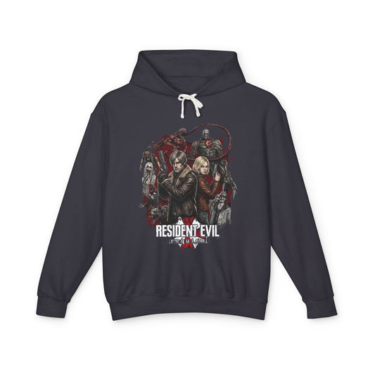 Grace Ashcroft Leon Kennedy RE Requiem Titan Spinner Chunk Grunge Portrait Unisex Premium Hoodie