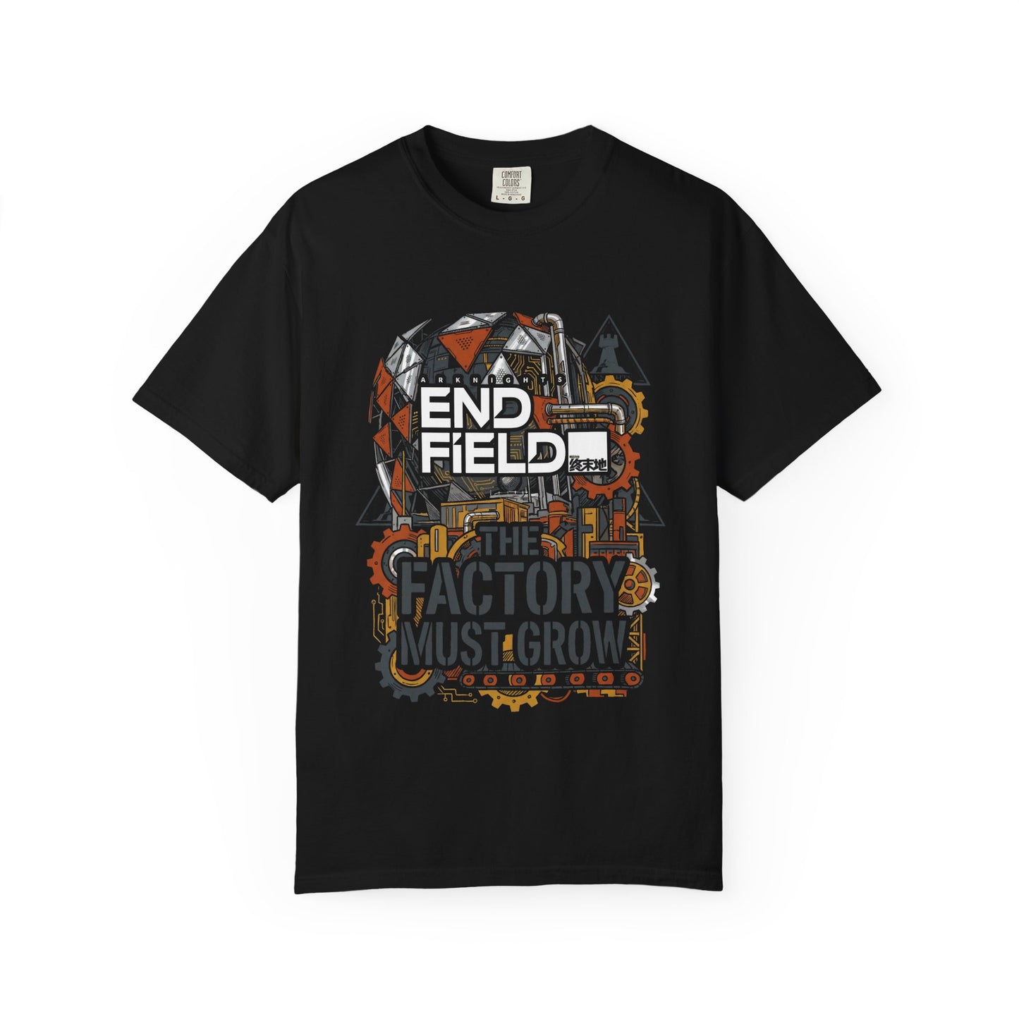 Arknights Endfield Factory Must Grow Meme T-Shirt Retro Factory Automation Base Defense Premium T-Shirt