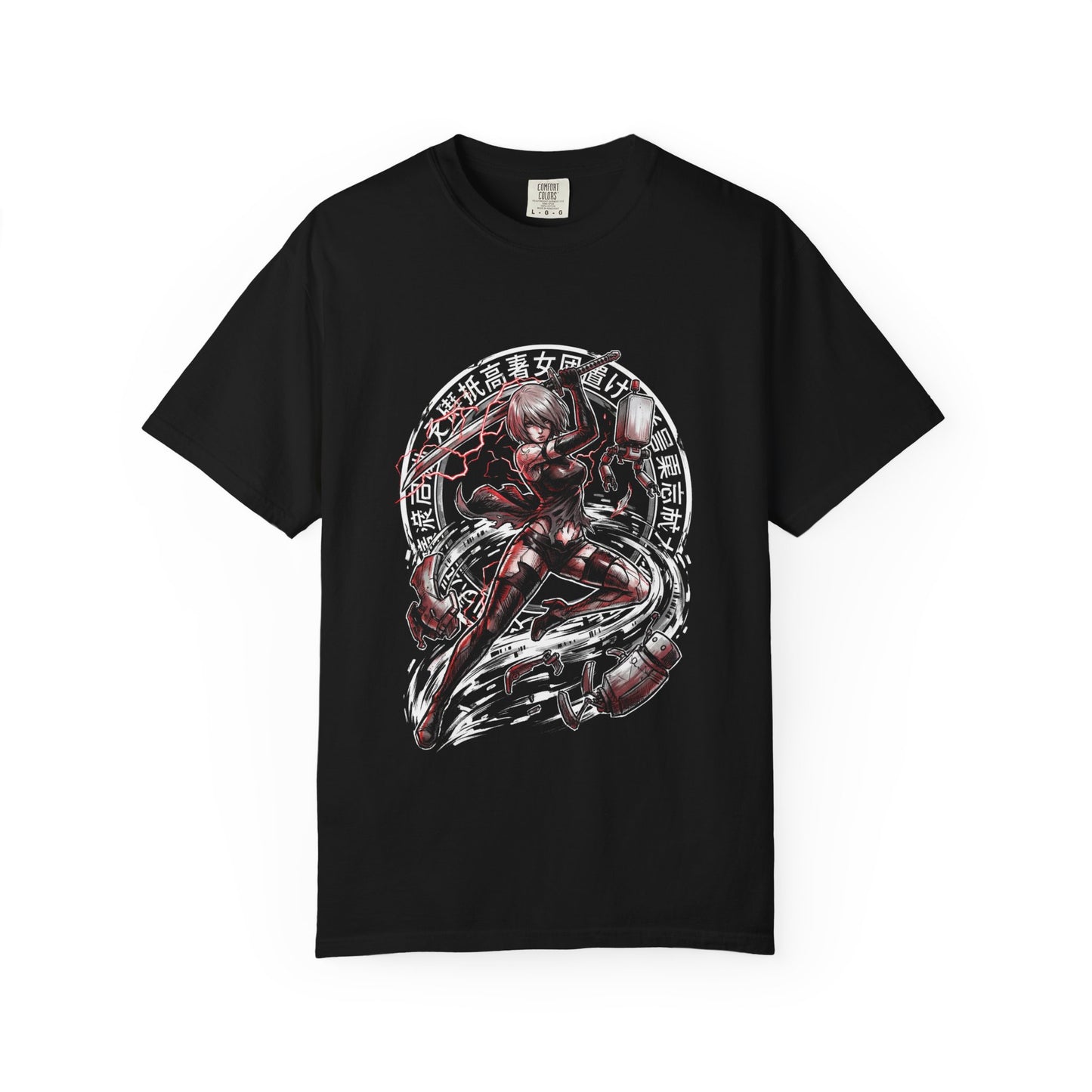 NieR Automata A2 Wild Long Hair Velvet Midriff Cloth Art Premium T-Shirt