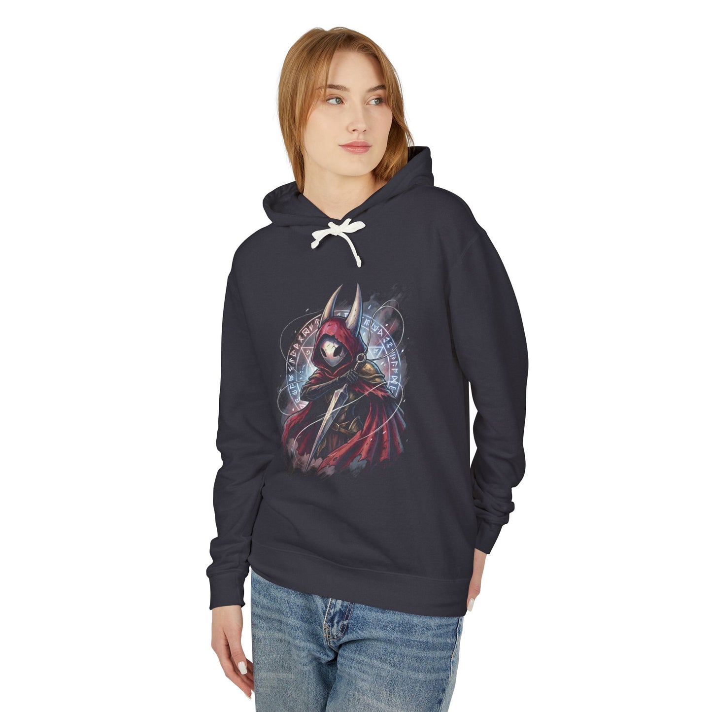 Hornet Silksong Red Cloak Needle Dash Portrait Unisex Premium Hoodie