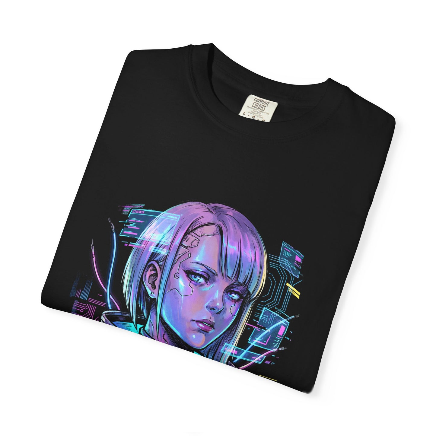 Cyberpunk Edgerunners Lucy Black Knee High Boots Netrunner Design Premium T-Shirt