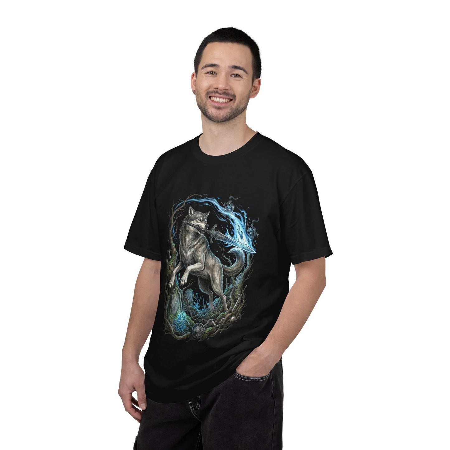 Great Grey Wolf Sif Majestic Wolf Knight Premium T-Shirt