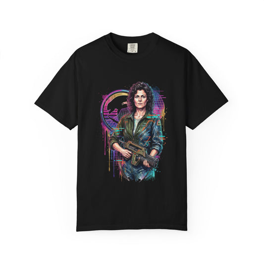 Ellen Ripley vs Alien Queen Power Loader Battle Scene Fan Art Premium T-Shirt