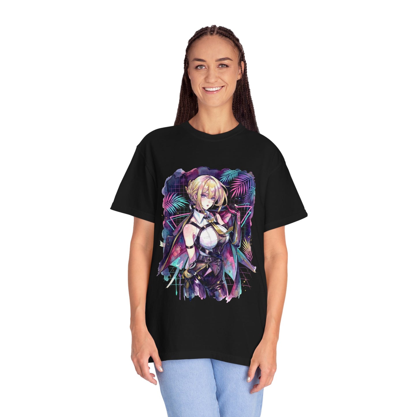 Evelyn Chevalier ZZZ Red Burning Tethers Portrait Premium T-Shirt