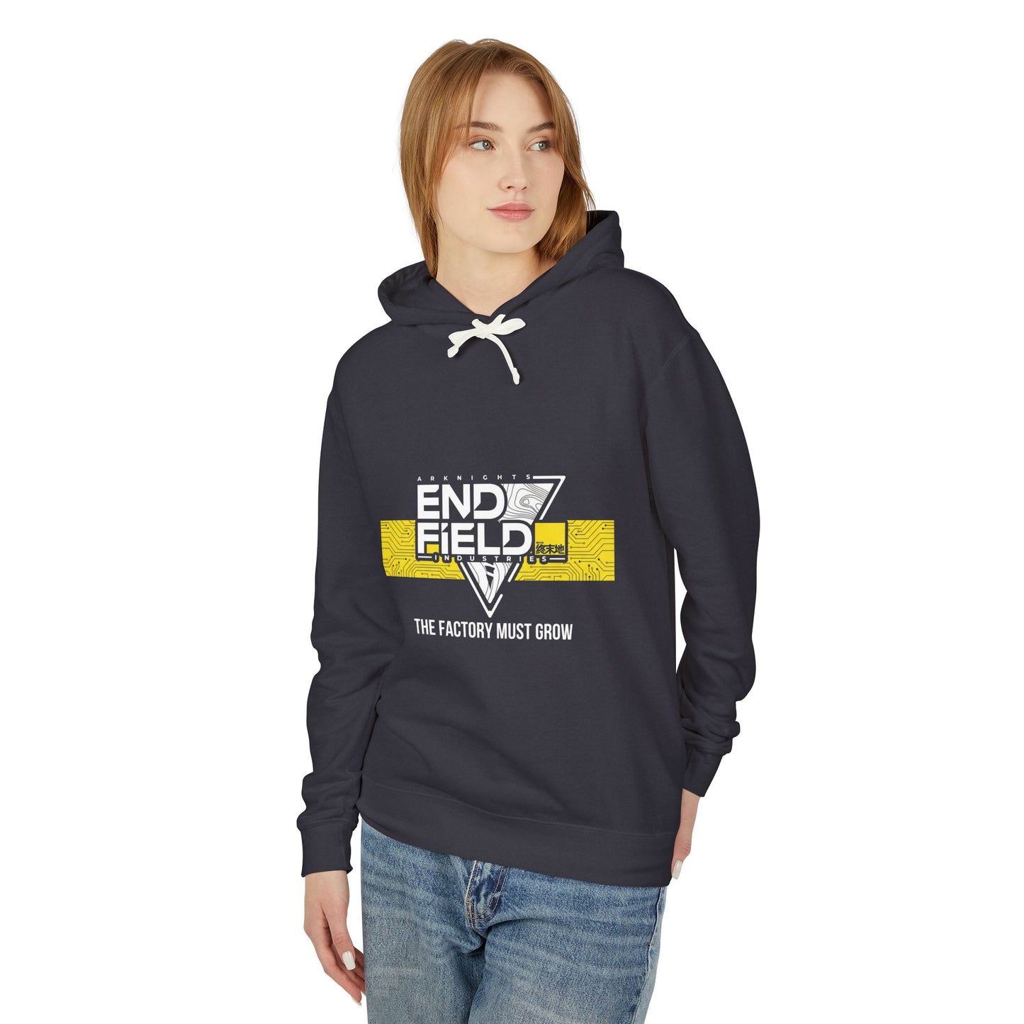 Arknights Endfield The Factory Must Grow Meme Factory Expansion Automation Endless Build Unisex Premium Hoodie