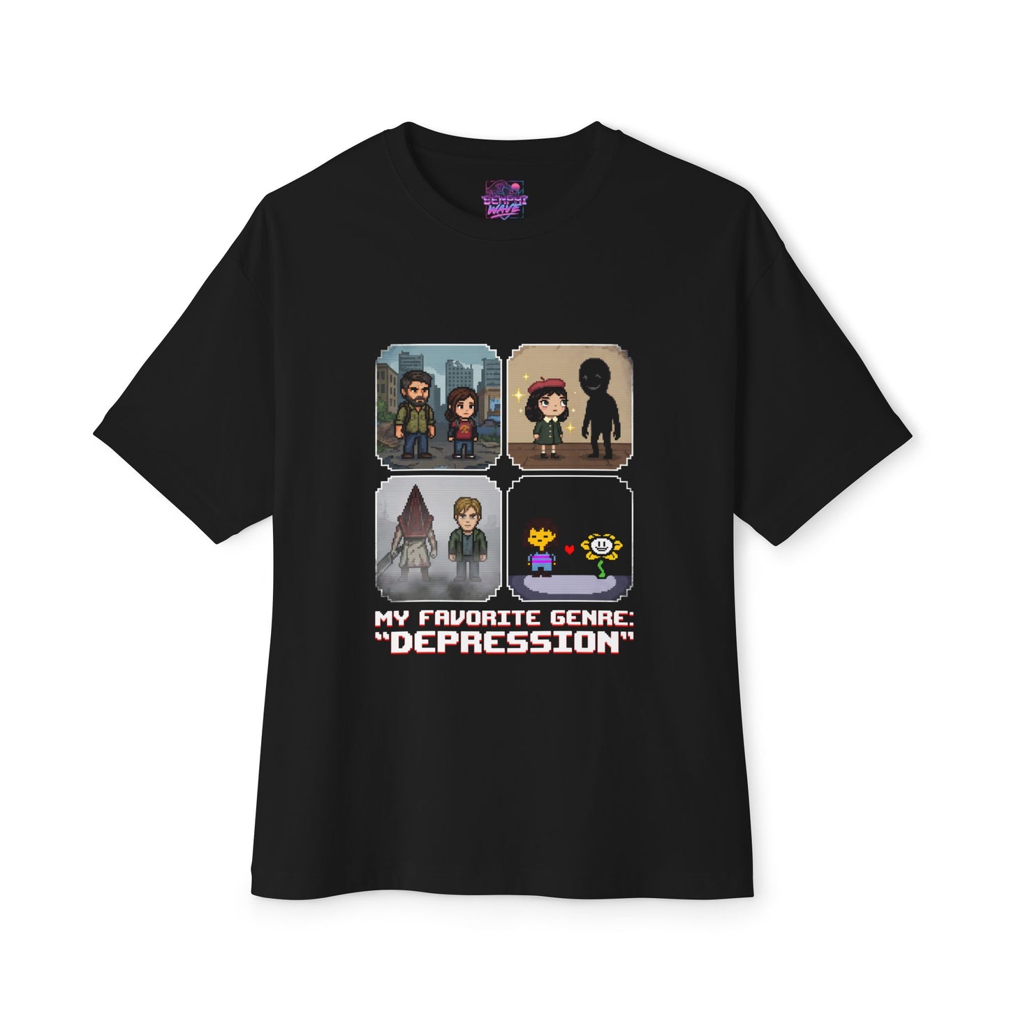 My Favorite Genre is Depression – Little Misfortune Silent Hill Undertale Crossover Premium Oversized Unisex T-Shirt