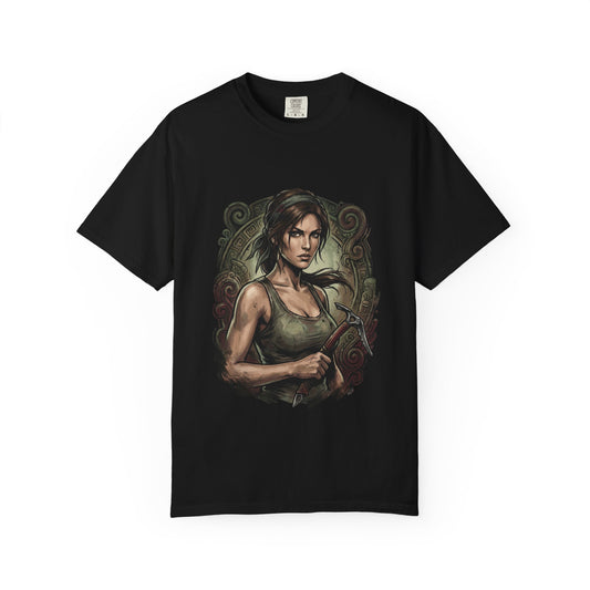 Lara Croft T-Shirt | Turquoise Tank Retro Tomb Raider Fan Apparel Premium T-Shirt