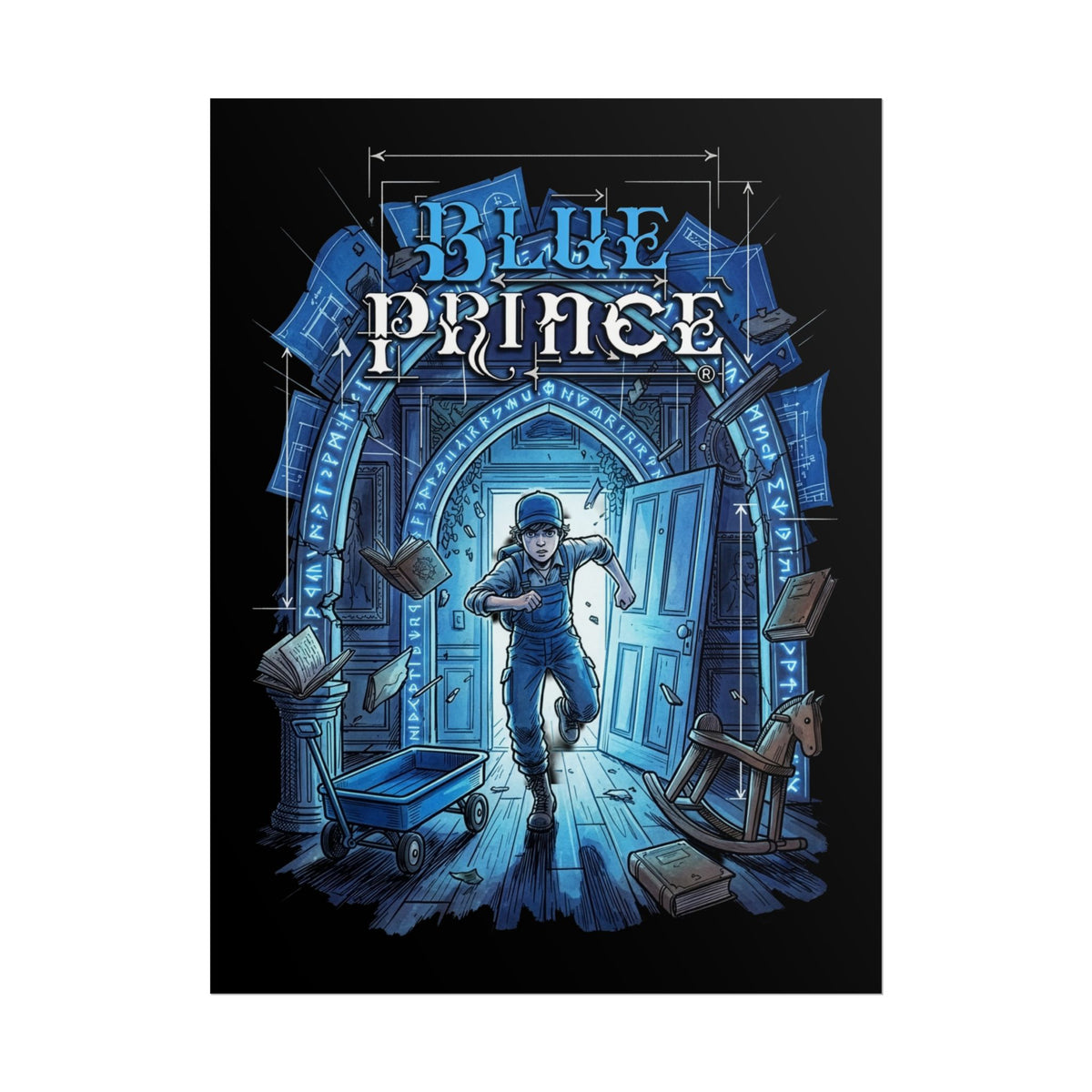 Blue Prince Mt Holly Manor Puzzle Game Fan Art Poster