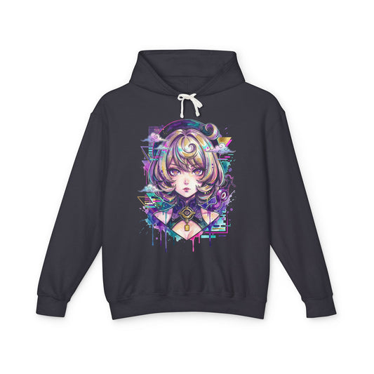 Yidhari ZZZ Blonde Swirly Hair Purple Tentacles Vaporwave Neon Unisex Premium Hoodie