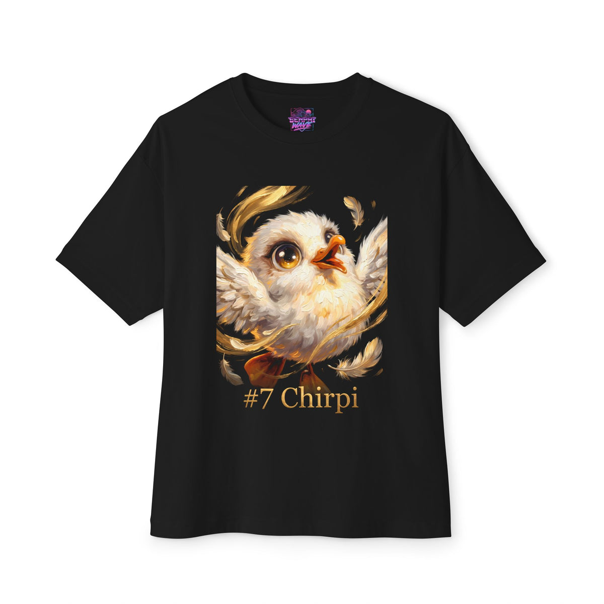 Chirpi Aniimo Gold Oil Painting Creature Art - Oversized Premium Tee