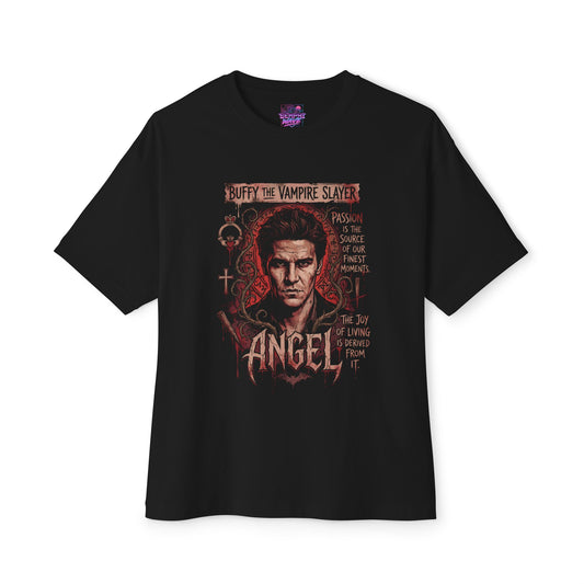 Buffy & Angel Sunnydale Nights – Forbidden Romance Art Premium Oversized Unisex T-Shirt
