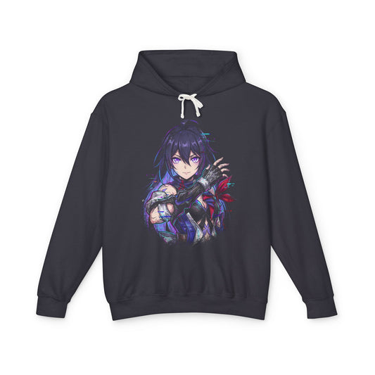 Seele HSR Purple Hair Butterfly Motif Quantum Hunt Portrait Unisex Premium Hoodie