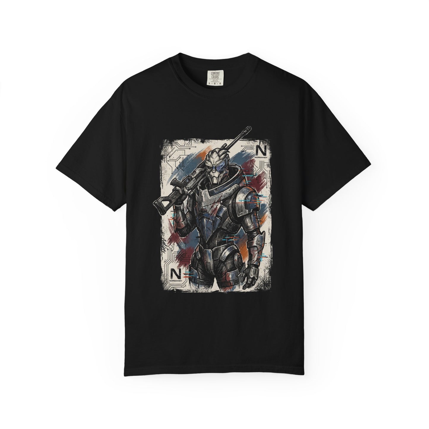 Mass Effect Garrus Vakarian C Sec Vigilante Archangel Art Premium T-Shirt