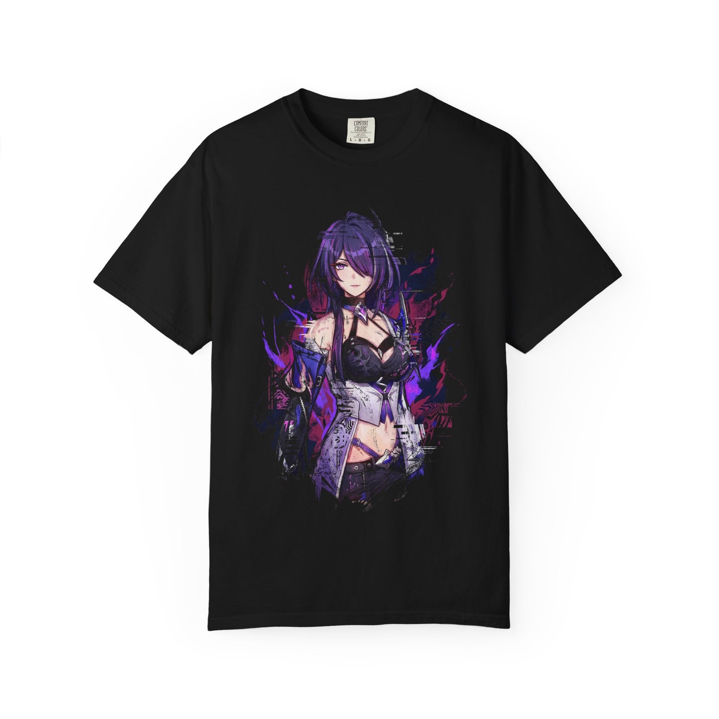 Acheron HSR Red Highlights Long Hair Nihility Aesthetic Portrait Premium T-Shirt