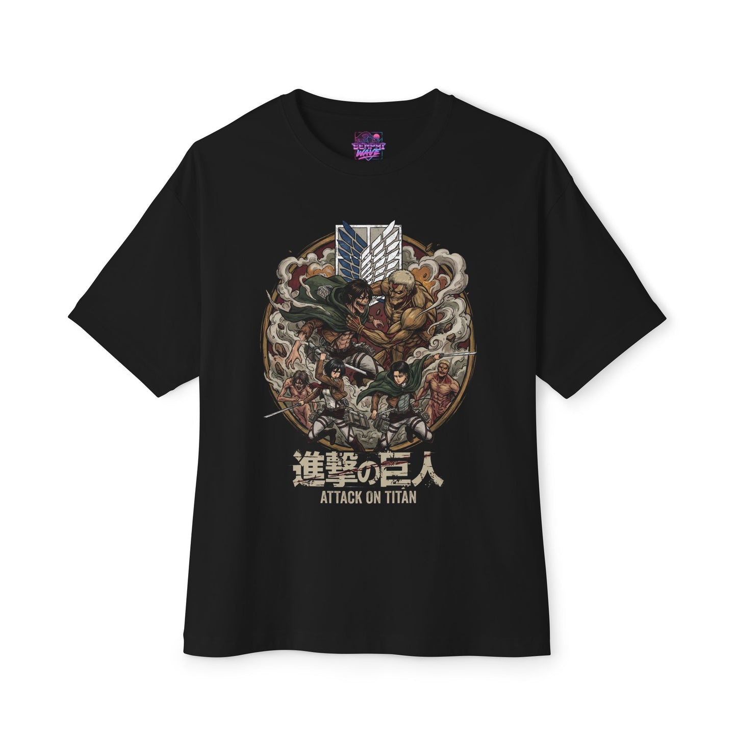 The Nine Titans Founding Colossal Armored Fan Art Premium Oversized Unisex T-Shirt
