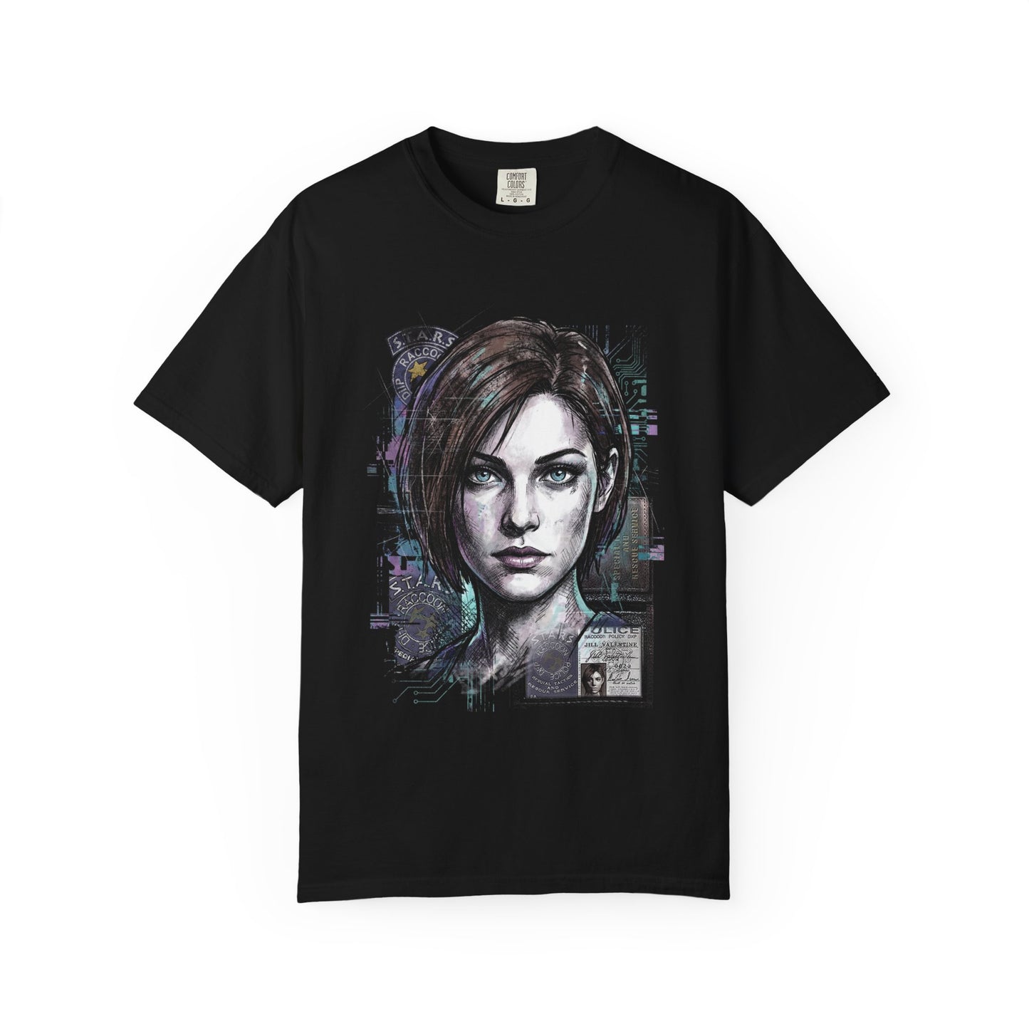 Jill Valentine Resident Evil Raccoon Police Department Art Premium T-Shirt
