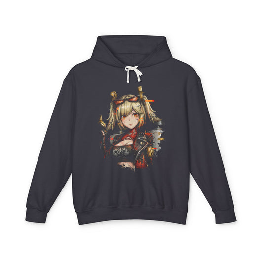 Burnice ZZZ Dual Flamethrowers Red Eyes Leather Jacket Icon Unisex Premium Hoodie