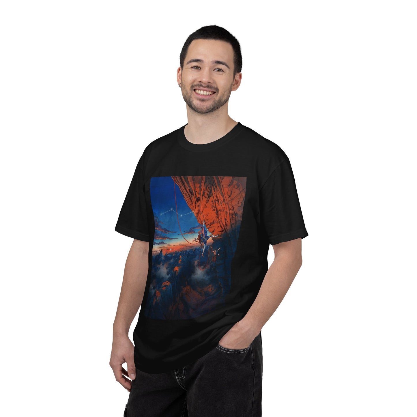 Cairn Limb-Based Climbing Warrior – Harsh Mountain Survival Art Premium T-Shirt