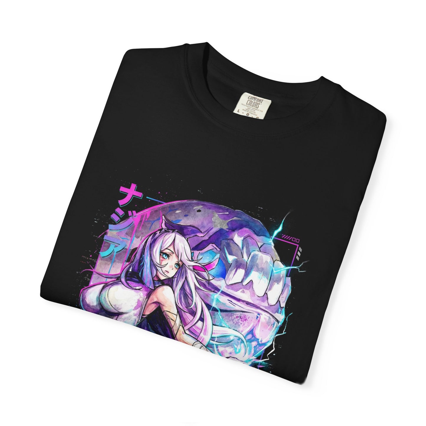 Narja and Her Flying Wyrm Companion Elysion CZN Epic Battle Illustration Premium T-Shirt