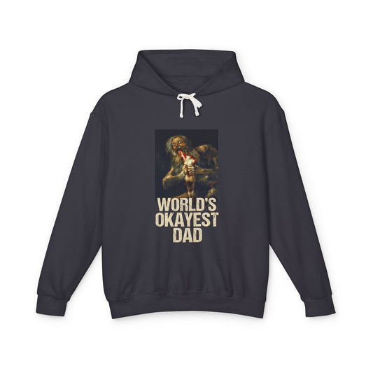 World's Okayest Dad Saturn Devouring His Son Meme – Relatable Family Dinner Cursed Humor Devour me Daddy Unisex Premium Hoodie