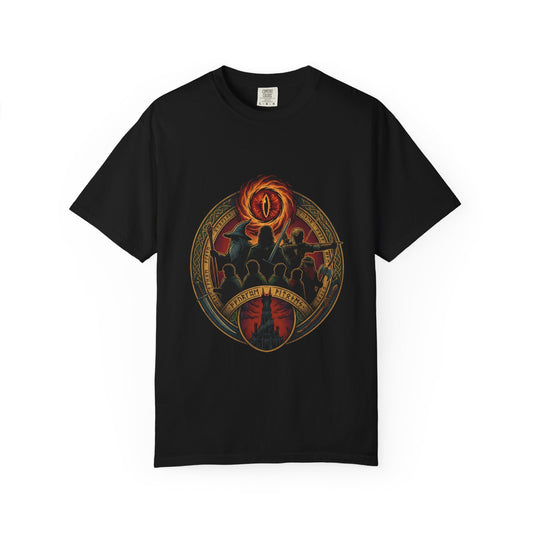 Fellowship of the Ring Inspired Crest – Nine Walkers Unity Emblem Design Premium T-Shirt