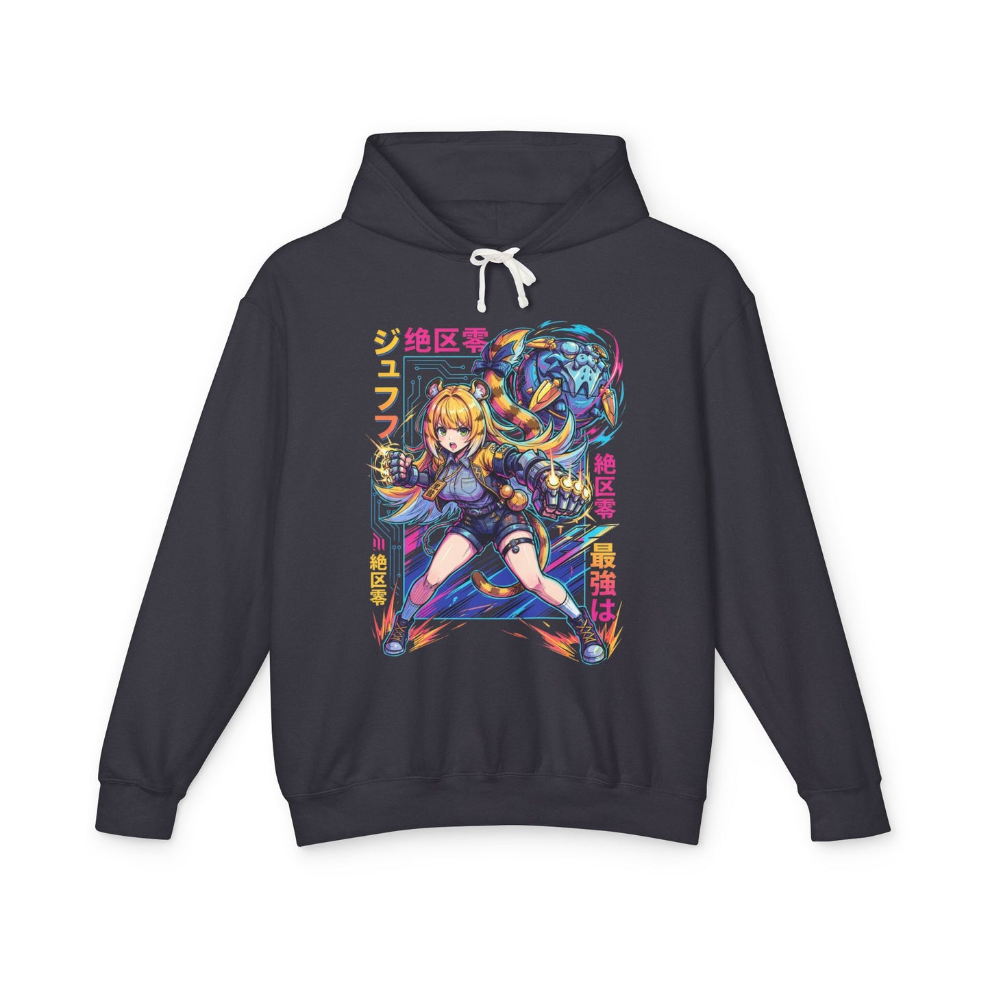 Zenless Zone Zero Ju Fufu Retro Synthwave Fierce Tiger Unisex Premium Hoodie