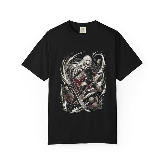 NieR A2 YoRHa Type A T-Shirt | Long White Hair Android Deserter Apparel Premium T-Shirt